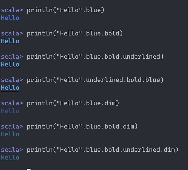 AnsiColor syntax support Example 3